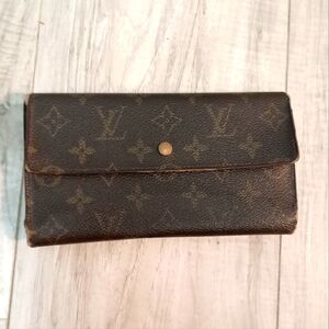 Authentic Louis Vuitton Monogram Portefeuille International Long Wallet